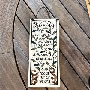 Family Roots Wall Art - Cream, Brown, and Green